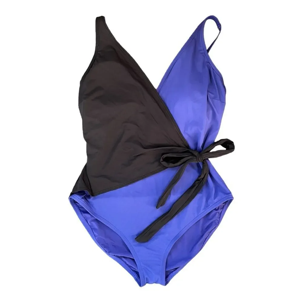 NWT COCO REEF Contours | Colorblocked Surplice Tummy Control‎ One Piece Swimsuit - Picture 3 of 7